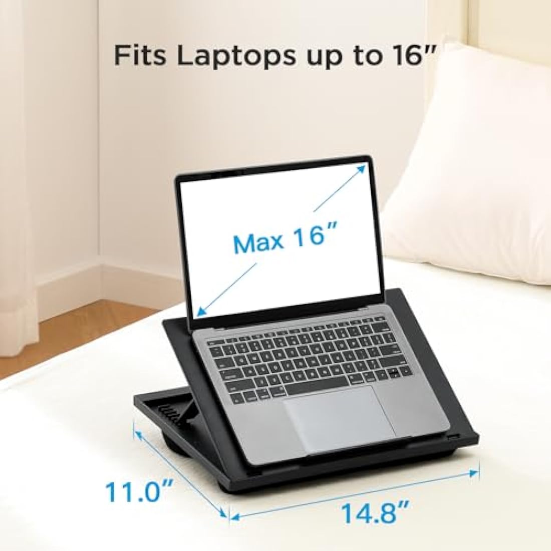 HUANUO Lap Desk – Adjustable Laptop Tray with Cushion for 15.6" PC