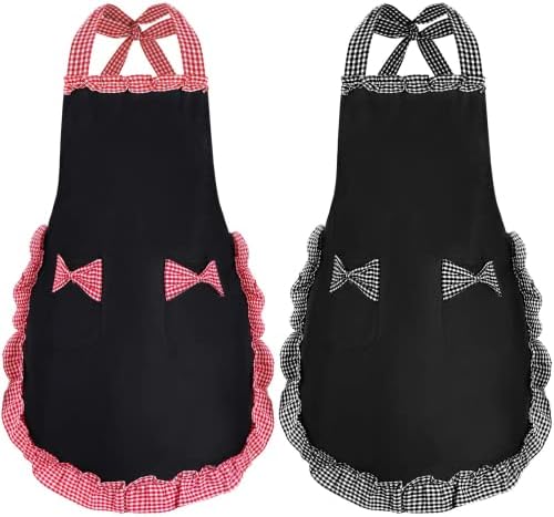Jolof Store Women's Waterproof Kitchen Aprons with Pockets – 2 Pack