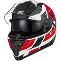 Origine Strada Full Face Motorcycle Helmet - Dual Visor - Red/White XL