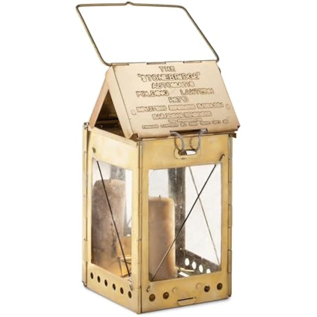 Kings County Tools Brass Candle Lantern – Collapsible Vintage Camping Gear