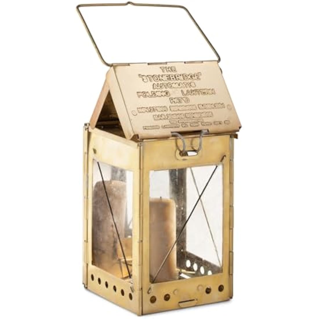 Kings County Tools Brass Candle Lantern – Collapsible Vintage Camping Gear