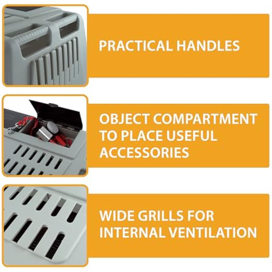 Ferplast Atlas Car Scenic 80 Dog Carrier - Ventilated Car Crate - 82cm