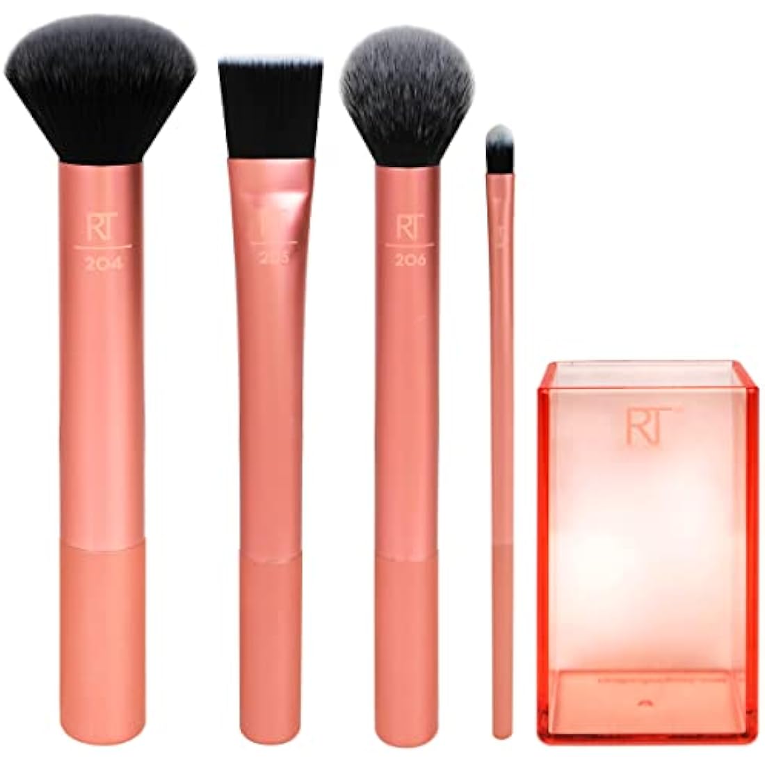 Real Techniques Flawless Base Set – 5 Piece Makeup Brush Kit with Cup