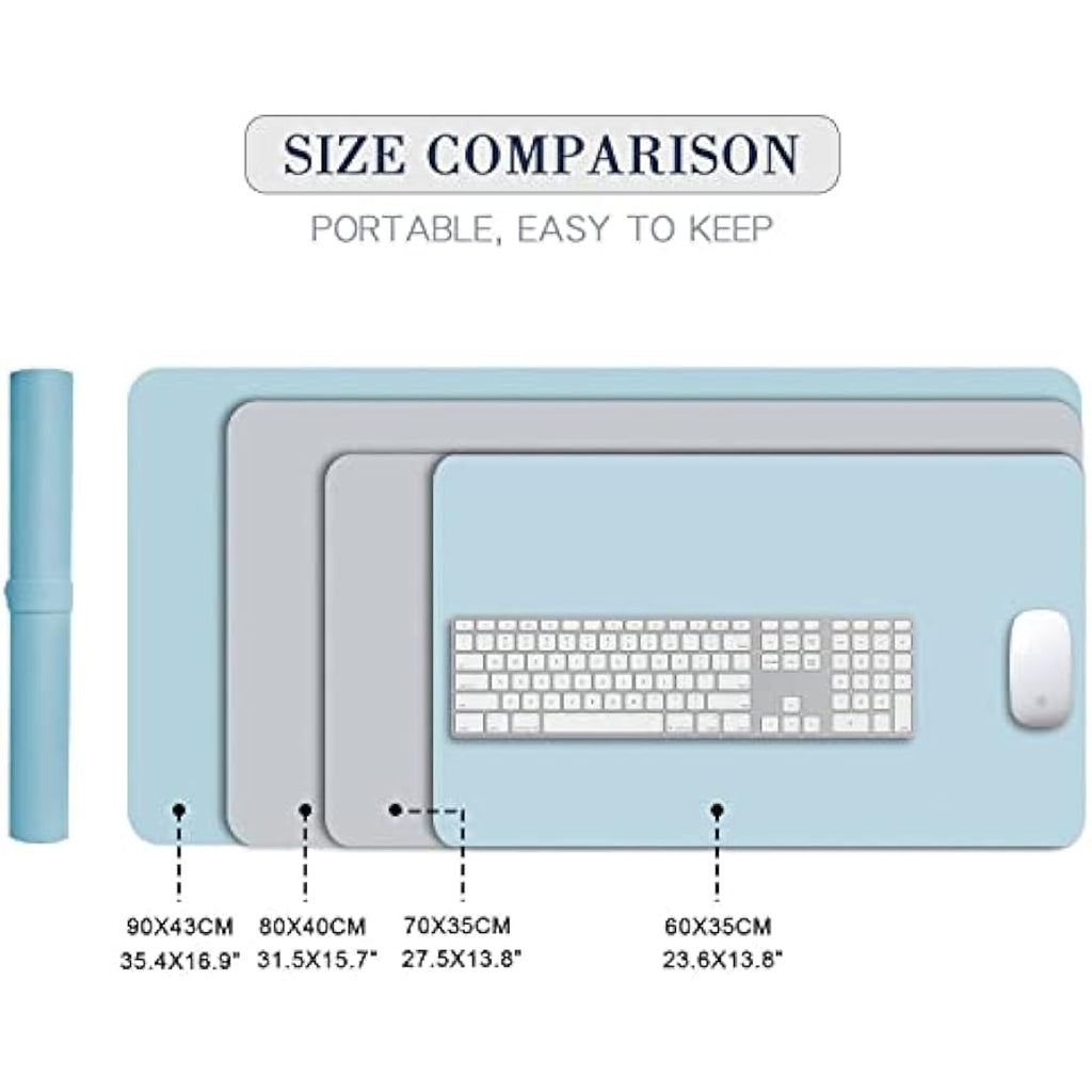 DOBAOJIA Dual-Side PU Leather Desk Pad - X-Large Waterproof Mouse Mat