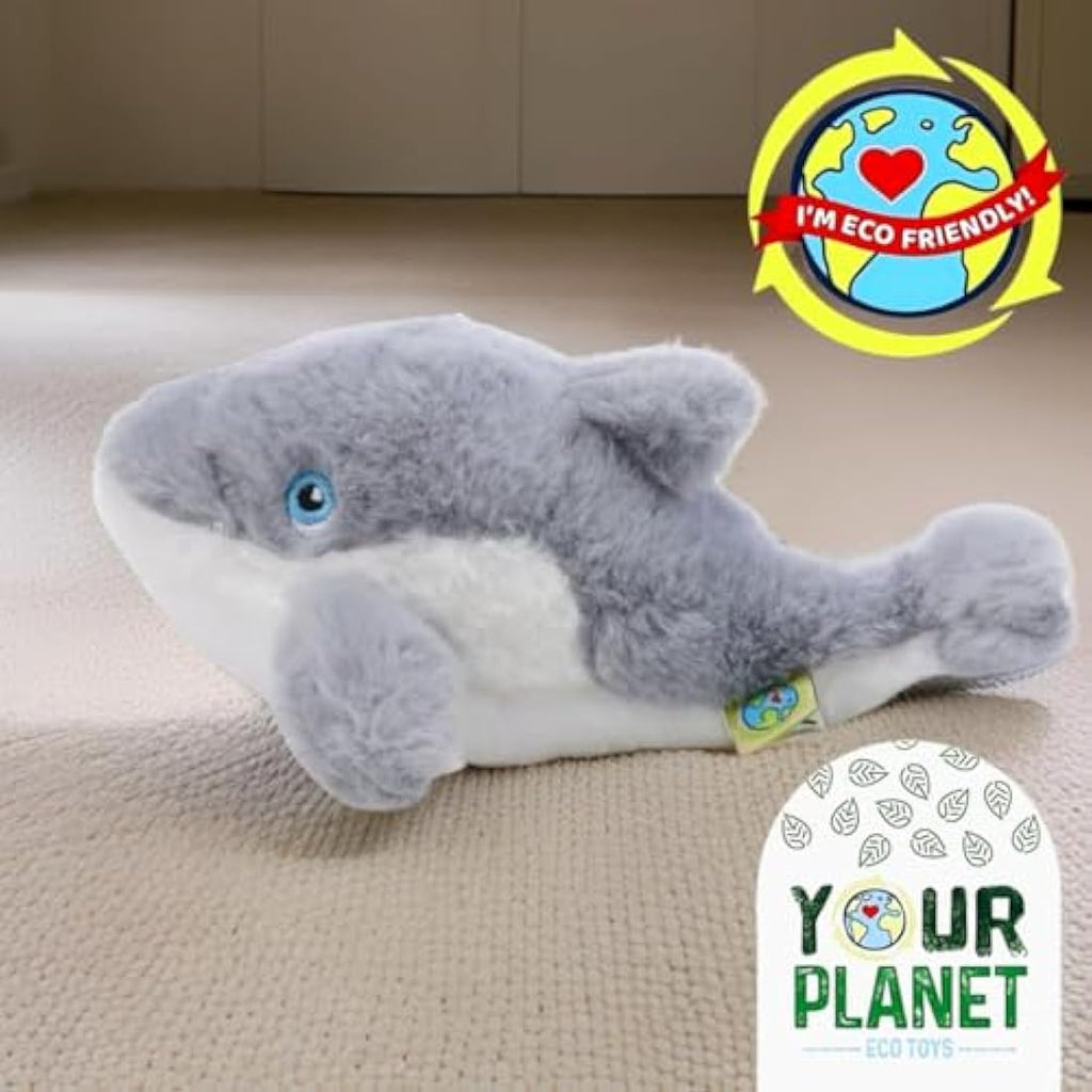 Your Planet Dolphin Eco Plush Toy | 15cm Recycled Plastic Teddy Bear