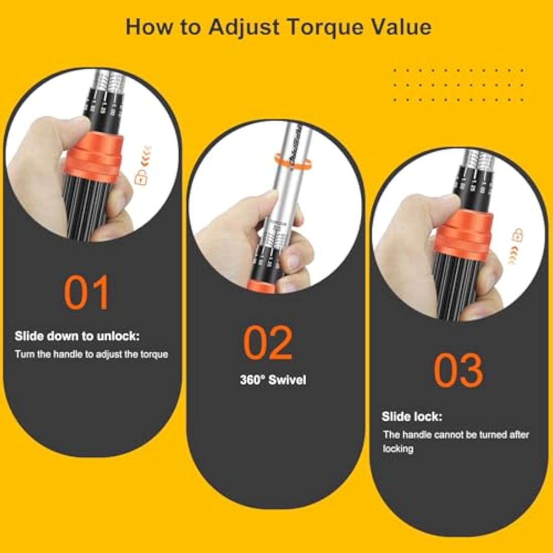 ATsafepro 1/4 Inch Bicycle Torque Wrench Set | 5-25 Nm High Accuracy Kit
