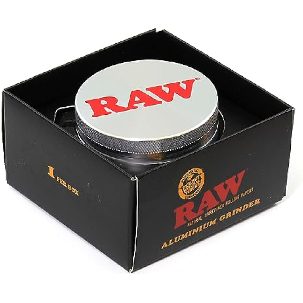 RAW 4-Piece Aluminium Herb Grinder with Shovel - 56mm Smoking Tool