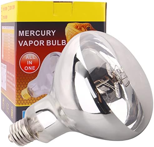 Dernord 80W Mercury Vapor Bulb | UVA UVB Reptile Basking Lamp for Tortoise