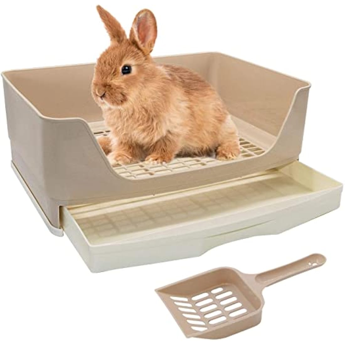 HYLYUN Large Rabbit Litter Tray with Drawer | Plastic Potty Trainer Box
