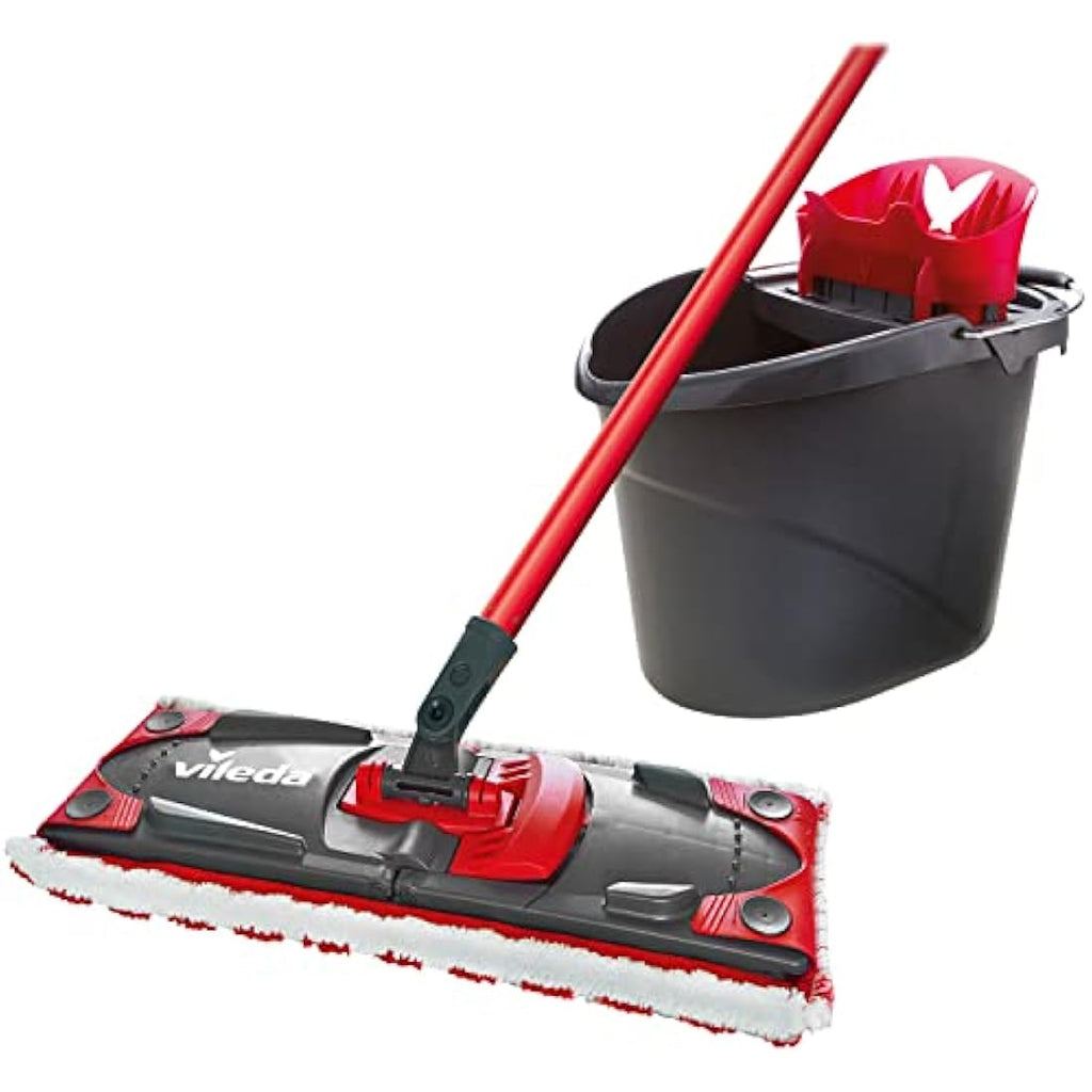 Vileda UltraMax Flat Mop and Bucket Set – Microfibre Floor Cleaner