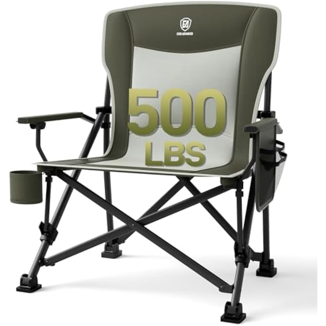 Ever Advanced Oversized Camping Chair | Heavy Duty 230kg Folding Seat