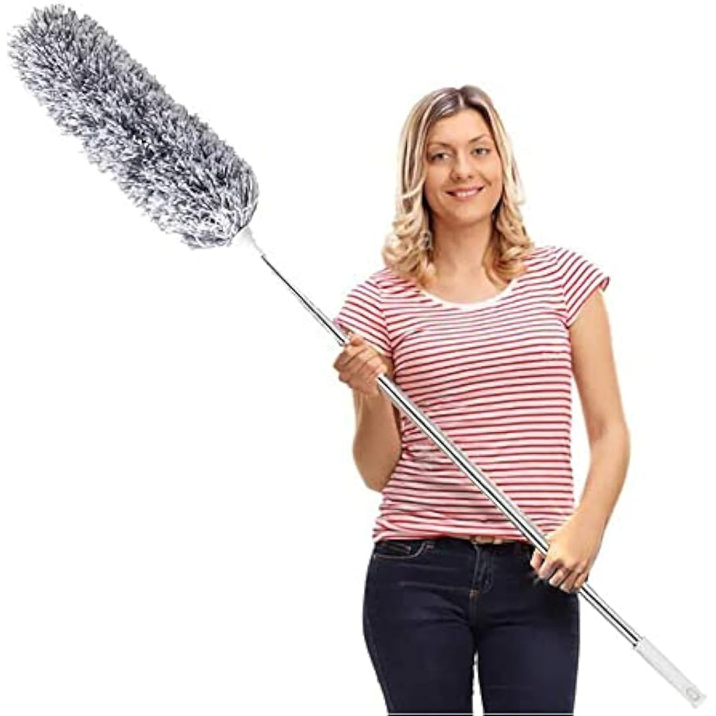 Microfiber Feather Duster – 100" Extendable Telescopic Pole