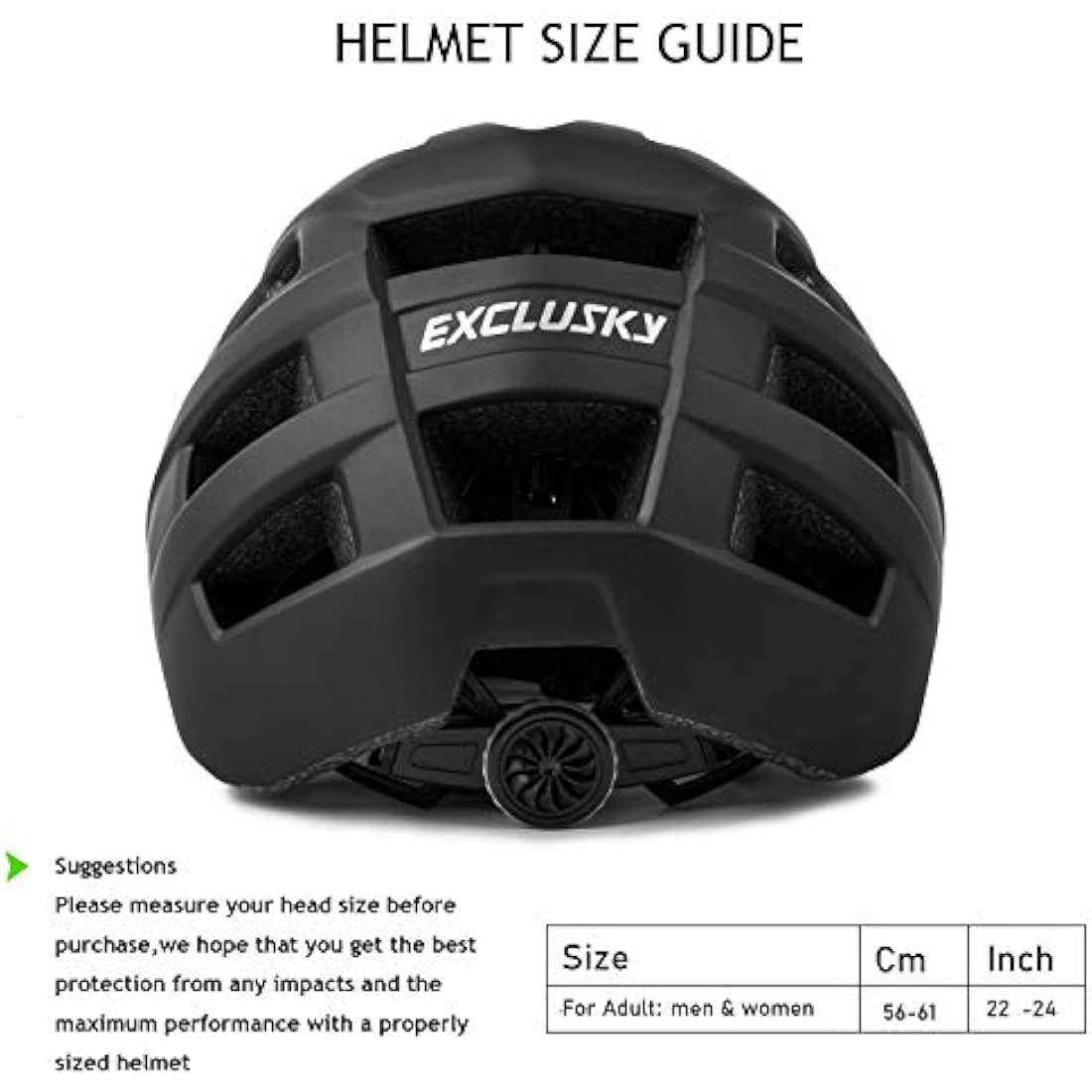 Exclusky Mountain Bike Helmet – Lightweight MTB Cycling Helmet for Adults
