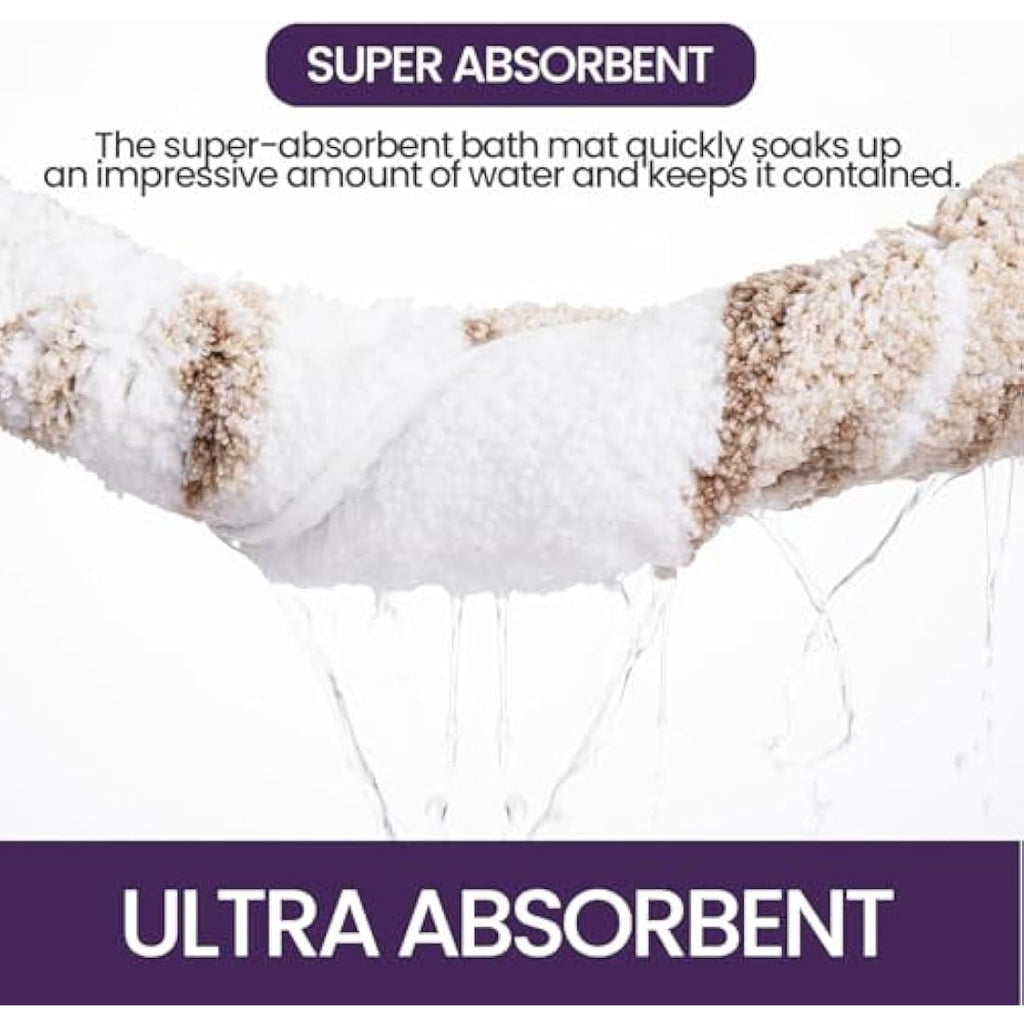 DEXI Bath Mat – 61x92cm Non-Slip Absorbent Microfibre Bathroom Rug