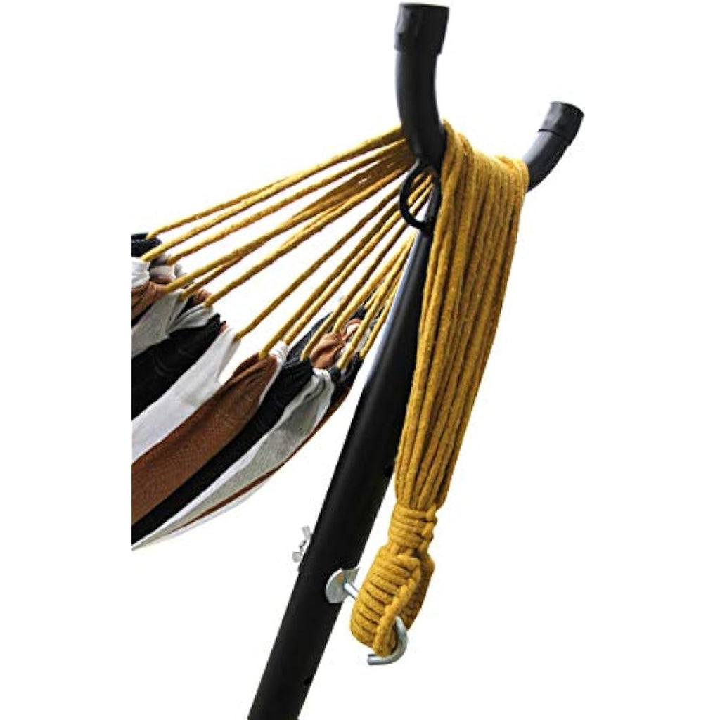 Ross James Double Cotton Hammock with Heavy Duty Metal Stand – Duck Egg
