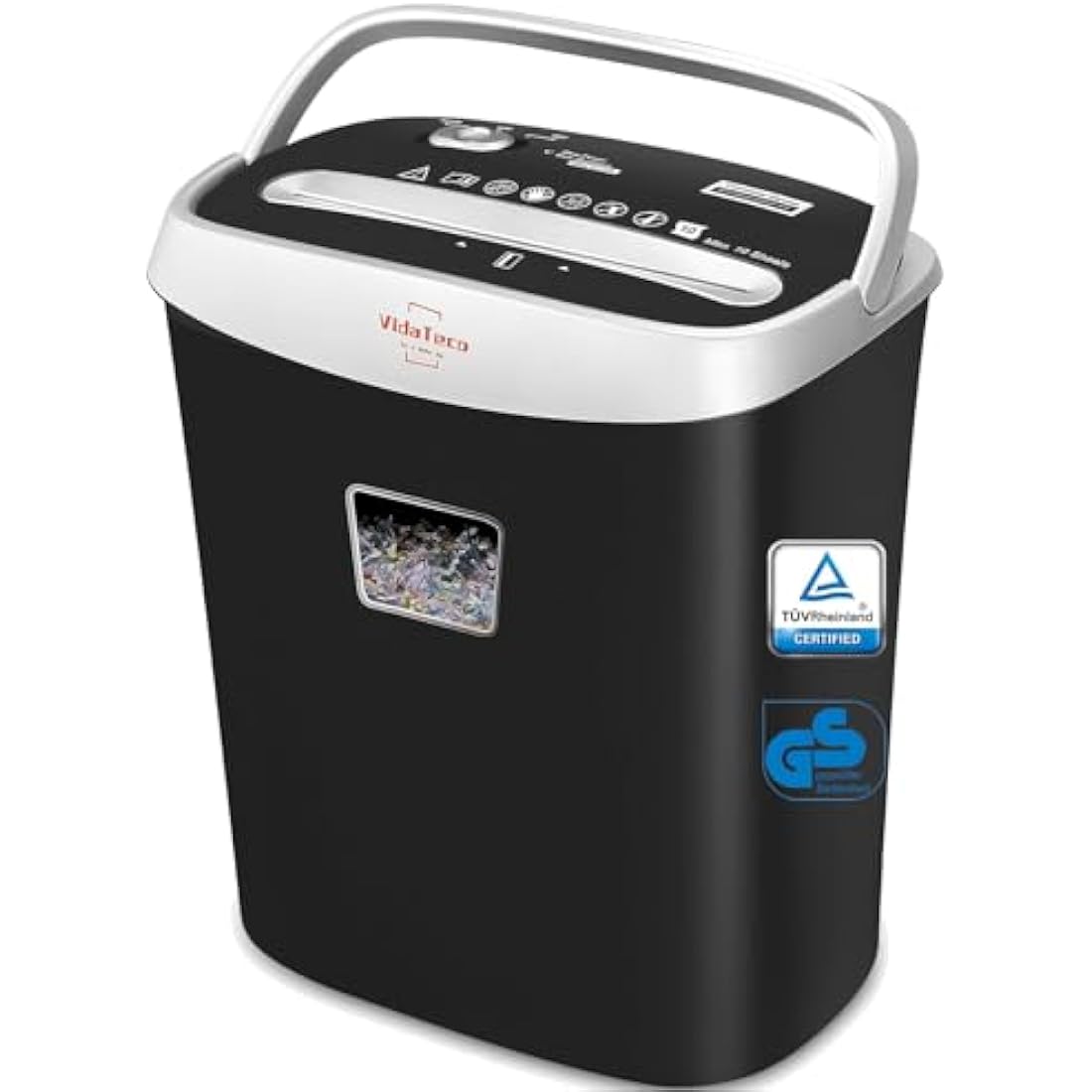 VidaTeco 10-Sheet Cross-Cut Paper Shredder | P-4 High Security Home Office