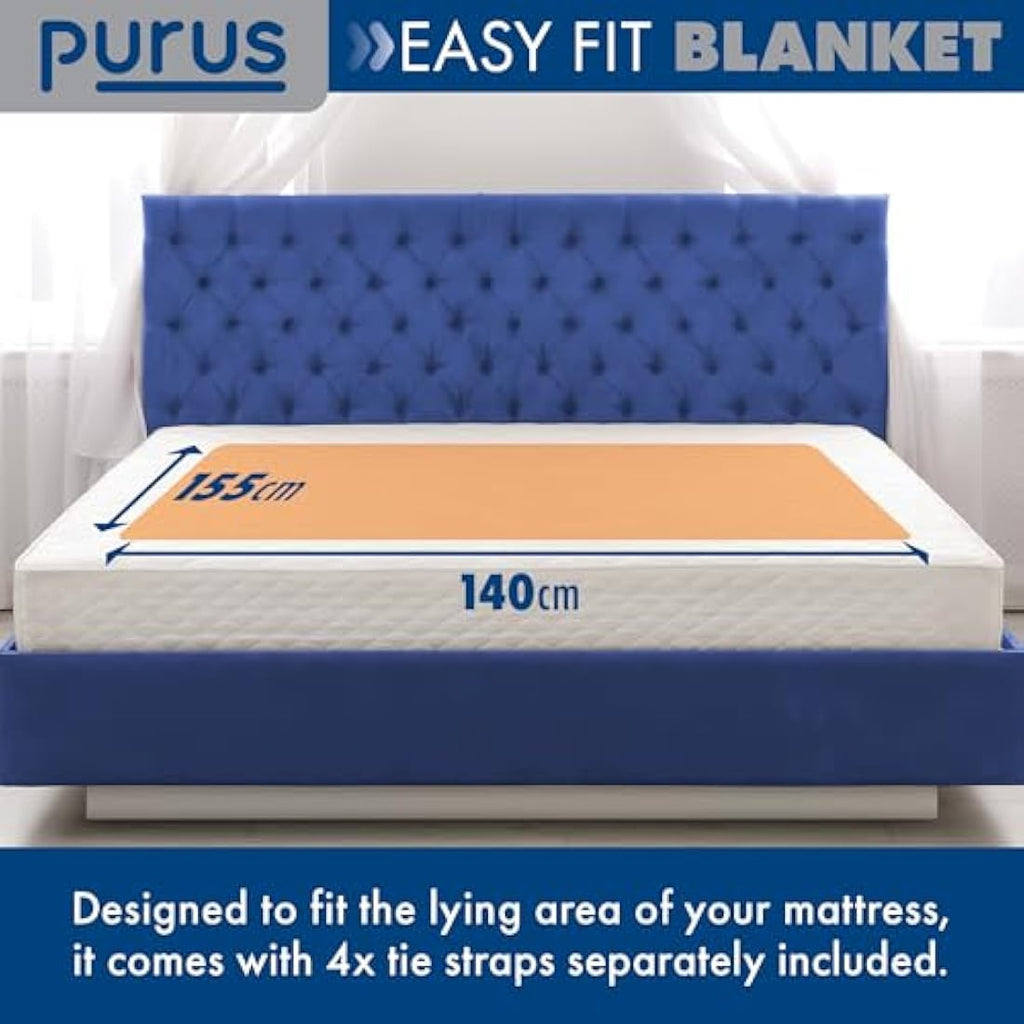 Purus King Size Electric Blanket | Soft Polyester Heated Underblanket