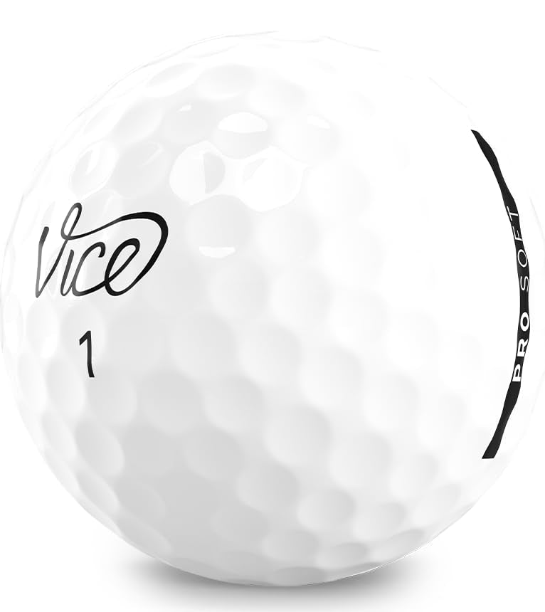 Vice Golf Pro Soft White Urethane Golf Balls – 3-Piece High Spin Control