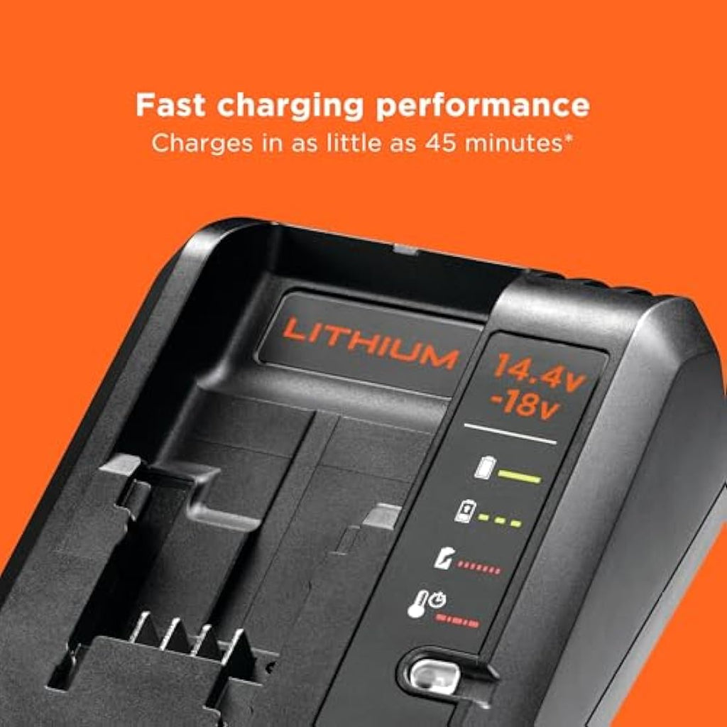 BLACK+DECKER 1A Fast Battery Charger for 18V Power Tools – BDC1A-GB