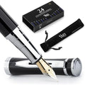 Wordsworth & Black Fountain Pen Set – Extra Fine Nib with 24 Ink Refills