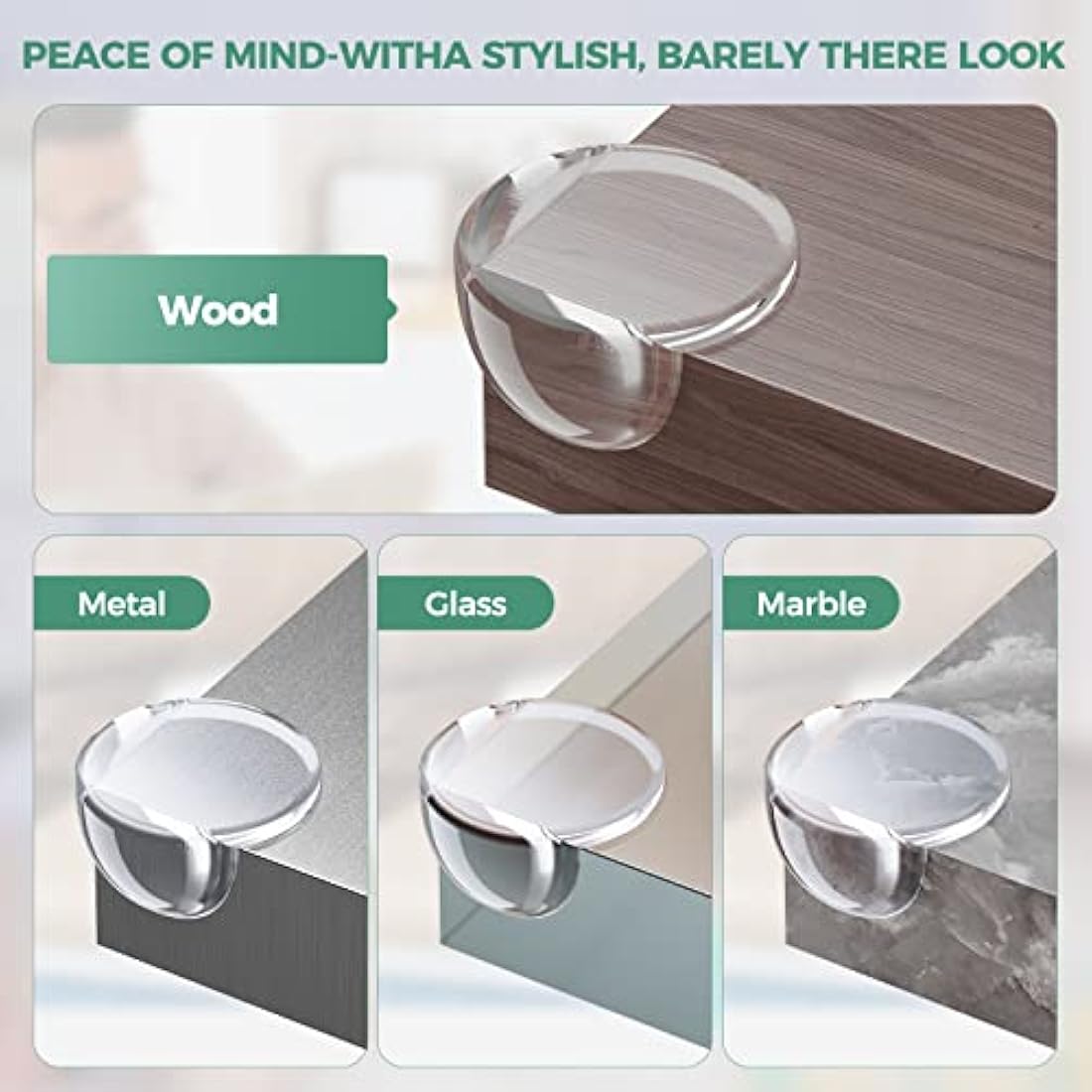 Clear Baby Corner Protectors – 30 Pack Table Edge Guards