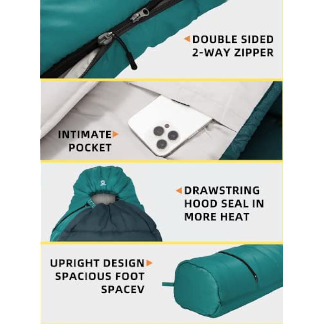Bessport Mummy Sleeping Bag – 4 Season Ultralight 0°C Camping Gear