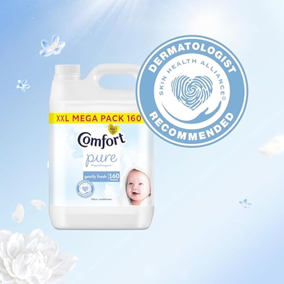 Comfort Pure Sensitive Fabric Conditioner | Hypoallergenic | 160 Washes 4.8L