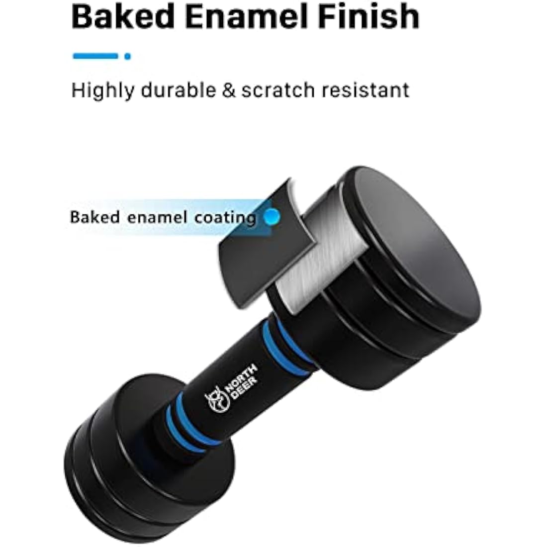 Northdeer Adjustable Steel Dumbbells | Ultracompact Chrome Weights