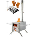LAMA Portable Tent Wood Stove | Folding Stainless Steel Camping Heater