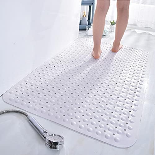 Jolof Store Non-Slip Rubber Shower Mat – Anti-Mould Bath Mat, White, 80x120cm