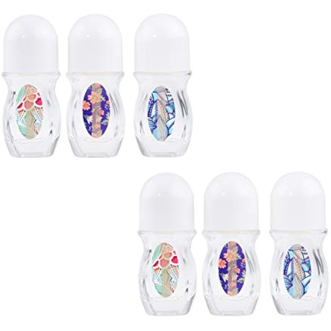Kare & Kind Glass Roll-On Deodorant Bottles - 6-Pack Refillable 30ml