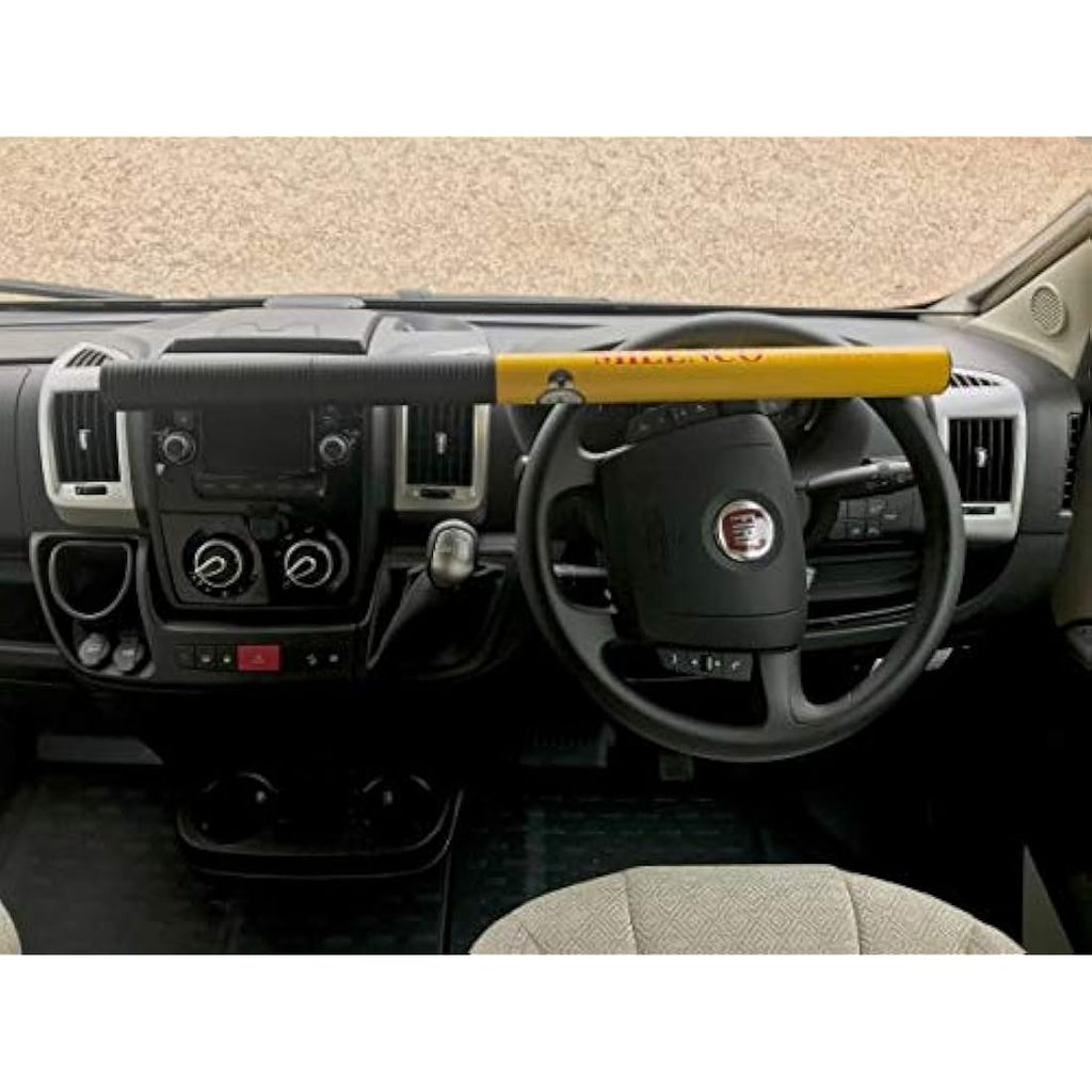 Milenco Commercial Steering Wheel Lock – High-Visibility Yellow Security