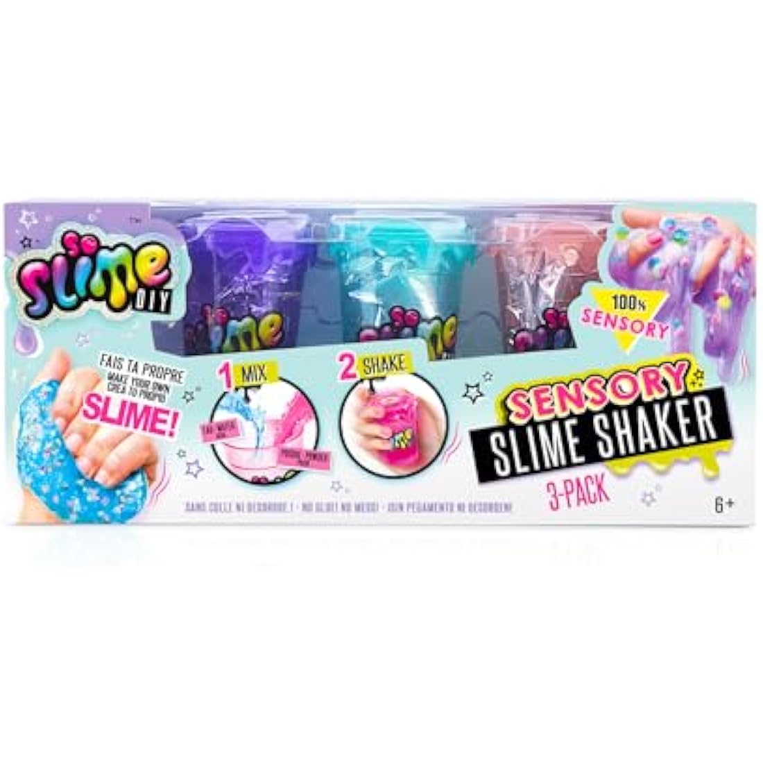 So Slime DIY Shakers 3-Pack – No Glue Slime Kit with Surprise Figures