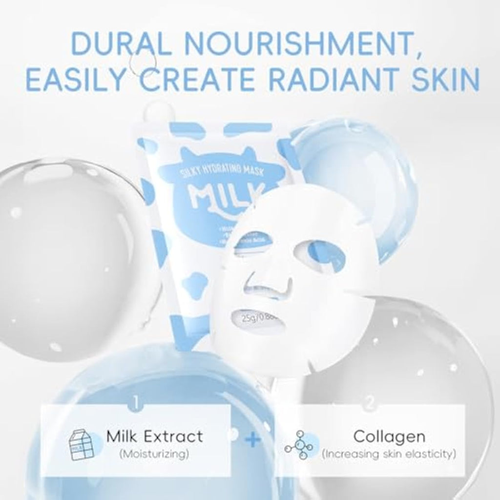 Milk Skin Care Set - 10-in-1 Hydrating Skincare Kit for Teens