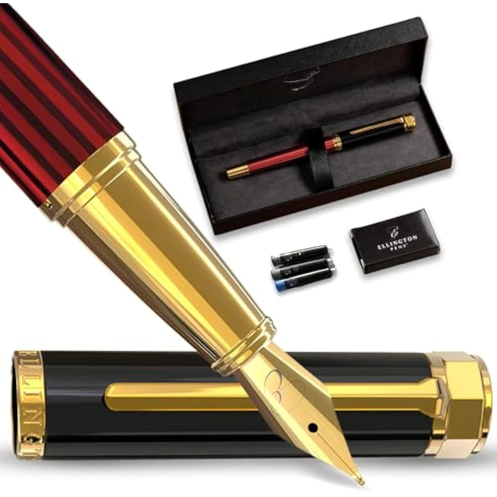 Ellington Luxury Fountain Pen Set – Refillable Calligraphy Pen with Ink