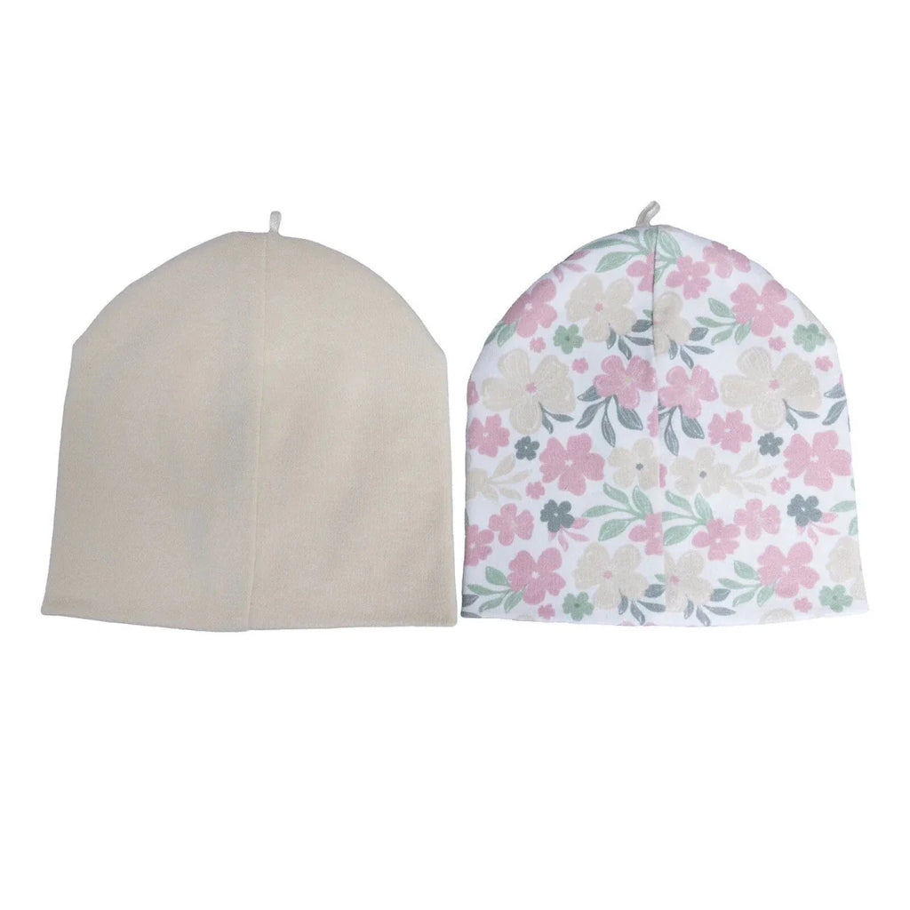 HelloBaby Girls 2-Pack Hat Flower - Printed