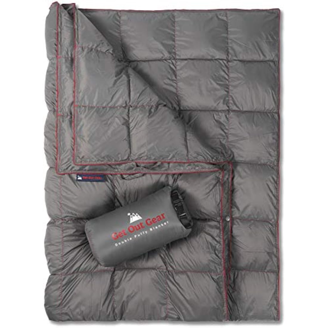 Get Out Gear Double Puffy Camping Blanket – Water-Resistant Wearable Quilt