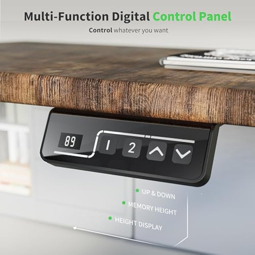 ERGOMAKER Electric Standing Desk – 140x60cm Height Adjustable Desk