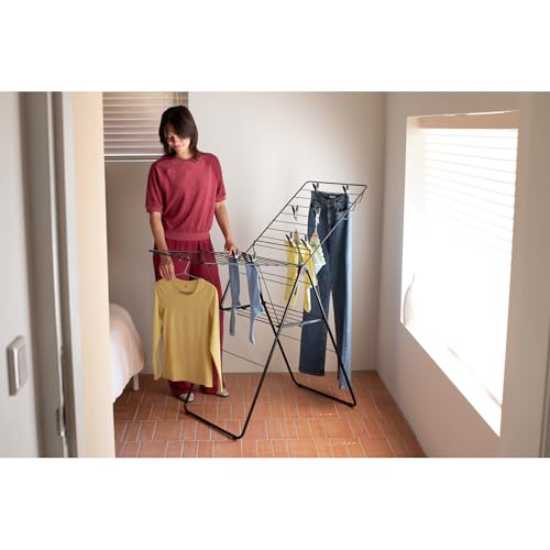 Brabantia HangOn Laundry Drying Rack – 20m Matt Black Stainless Steel