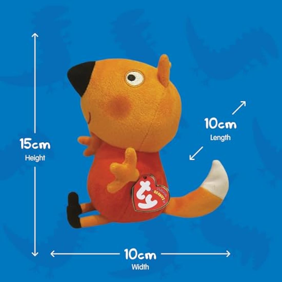 TY Peppa Pig Freddy Fox Plush Toy - Soft Collectible Stuffed Animal