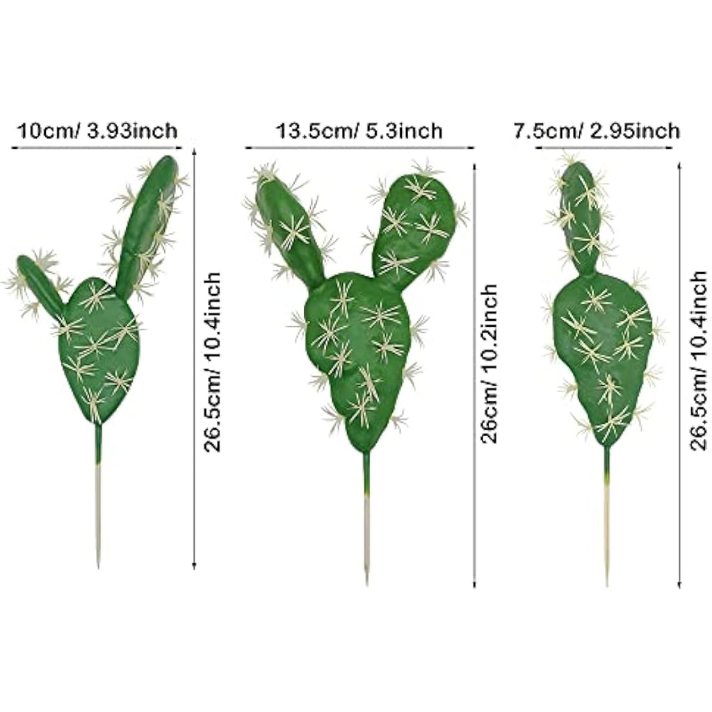 9-Pack Artificial Succulent Plants – Fake Cactus Stems