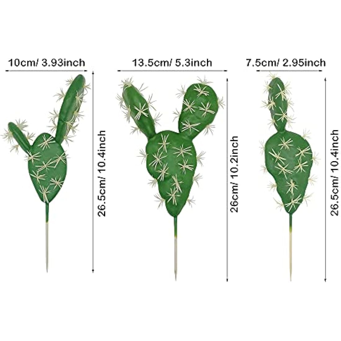 9-Pack Artificial Succulent Plants – Fake Cactus Stems