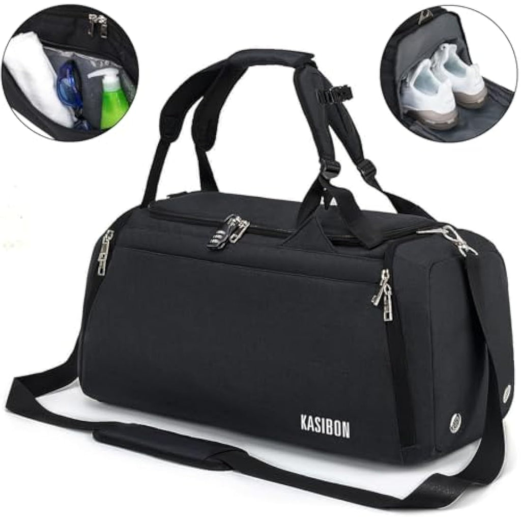 Jolof Store 42L Waterproof Gym Bag with Shoe Compartment & Lock