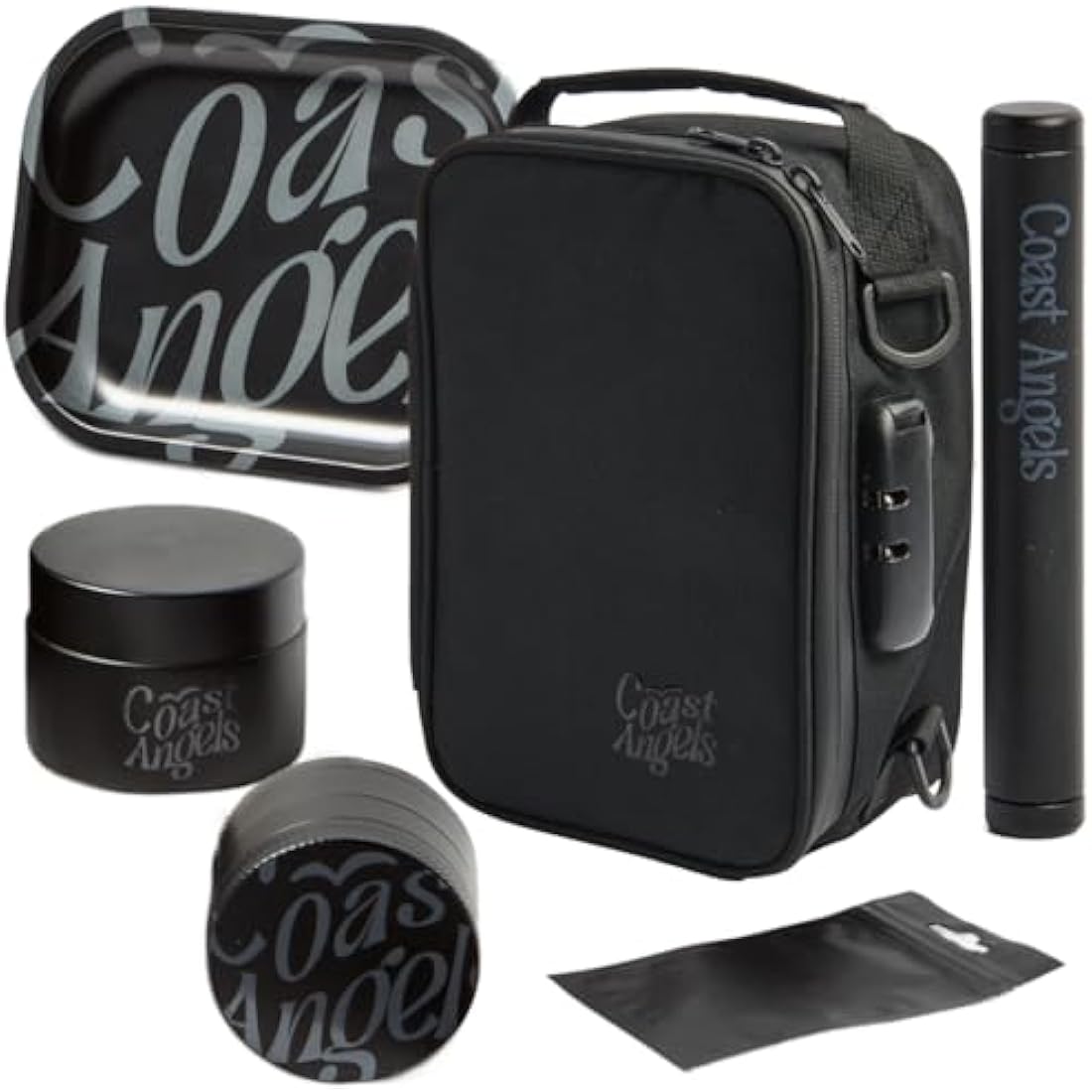 Smell Proof Bag with Lock – Complete Rolling Kit and Grinder