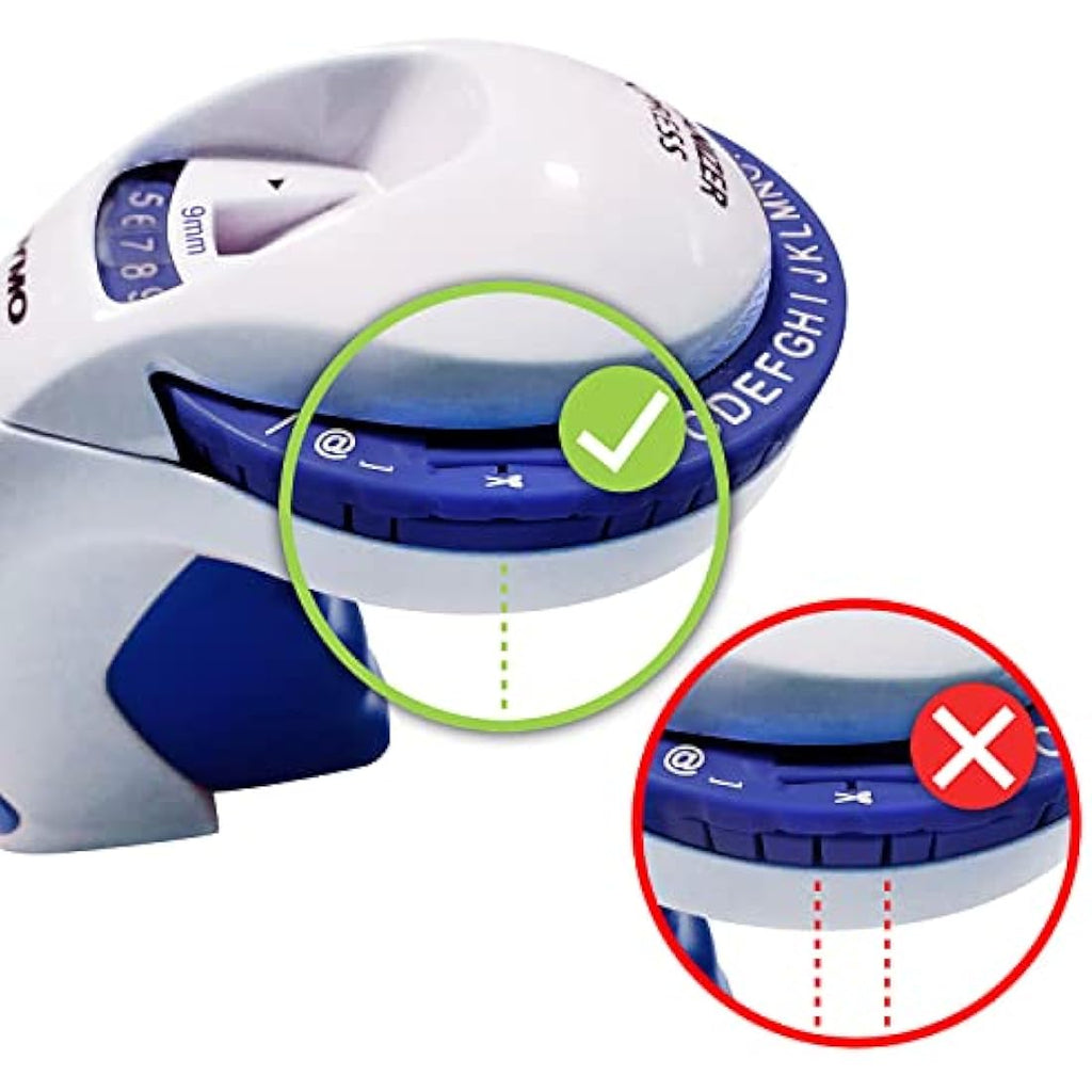Dymo Omega Home Embossing Label Maker – Manual Labeler, Grey/Navy
