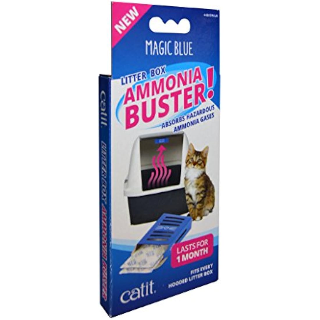 Catit Magic Blue Ammonia Buster – Natural Cat Litter Box Odor Filter