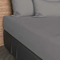 Soleil d'ocre Cotton Fitted Sheet – 90 x 190 cm Single Bed – Grey