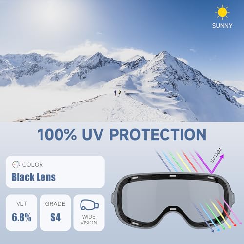 Findway OTG Ski Goggles | Magnetic Interchangeable Spherical Lens