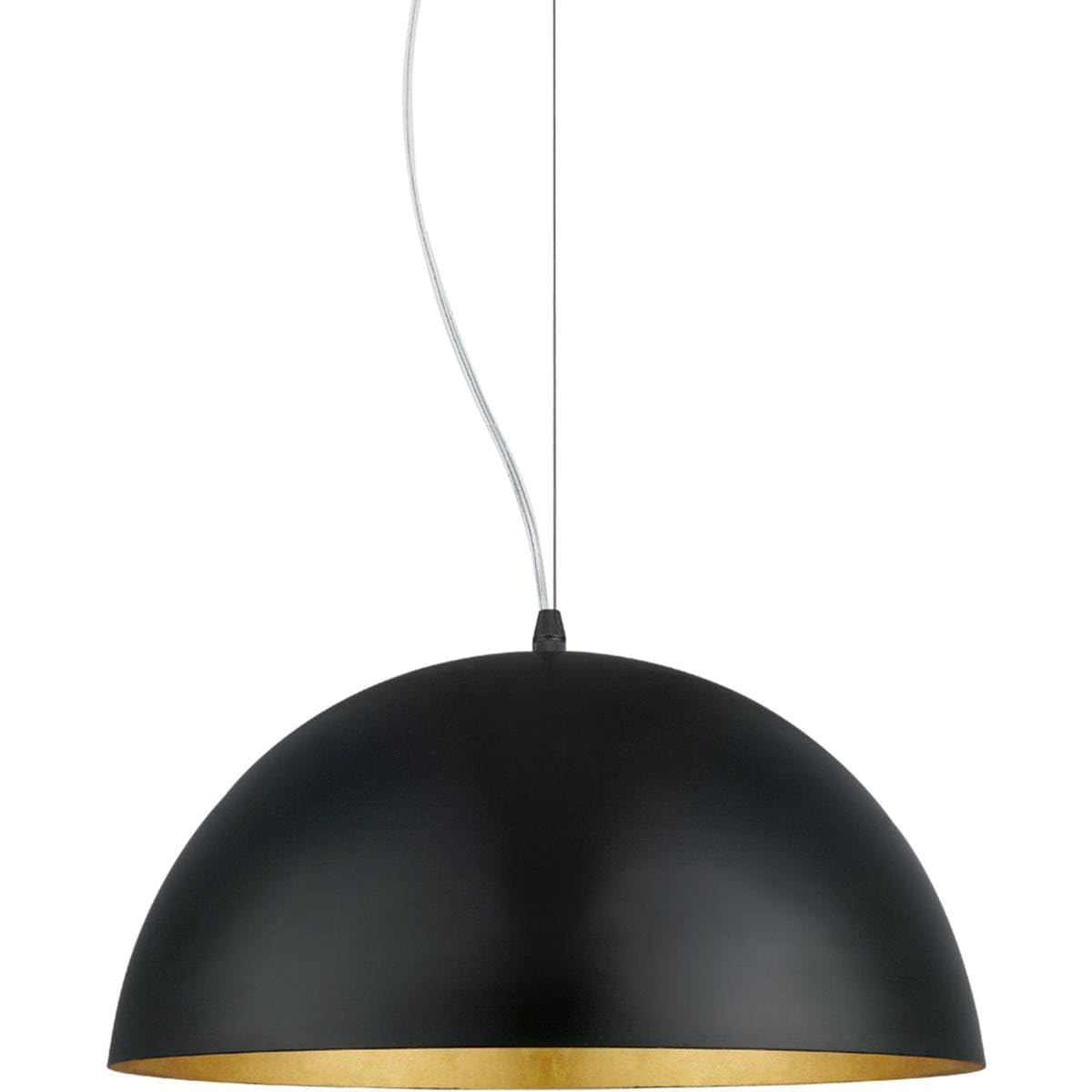 Eglo Gaetano 1 Pendant Lamp | Black & Gold Steel Hanging Light