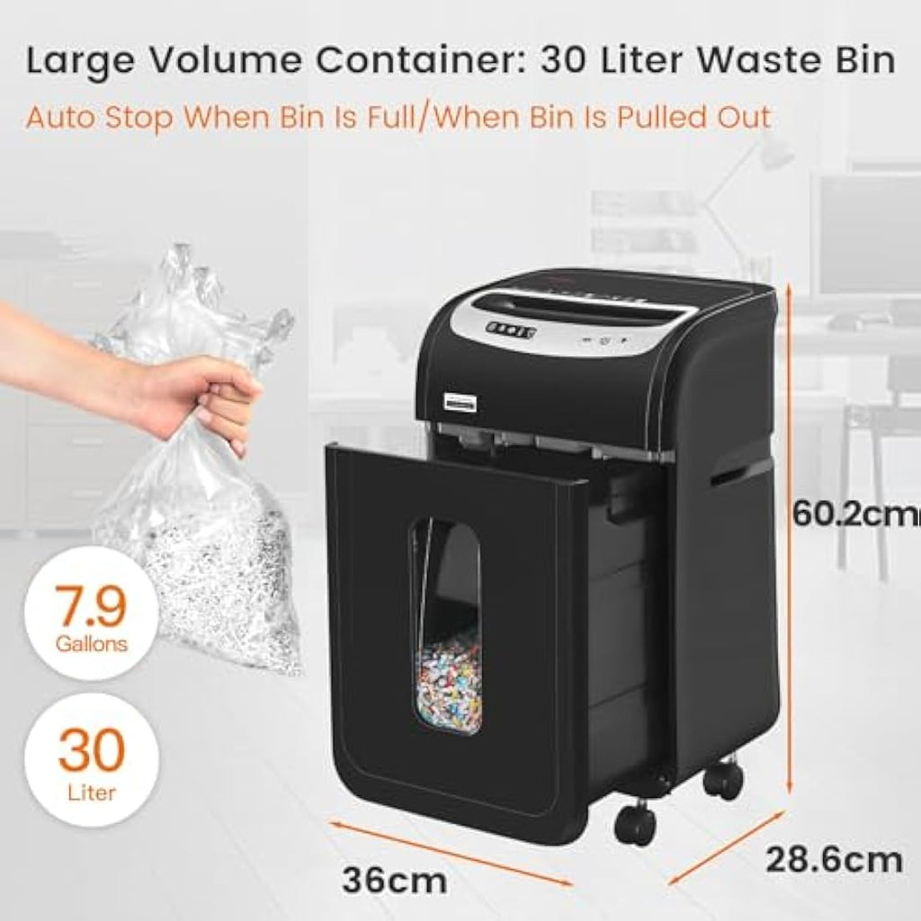 VidaTeco 18-Sheet Micro-Cut Paper Shredder | P-4 Security Heavy Duty